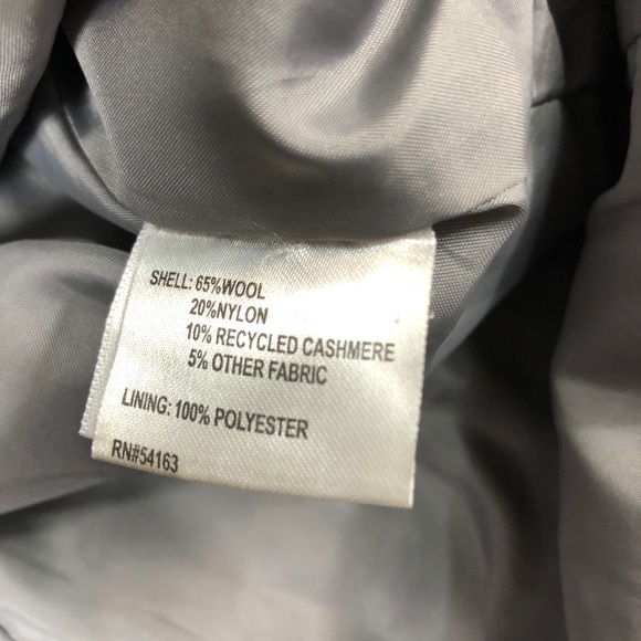 Calvin Klein wool blend dark gray pea coat - Picture 4 of 5